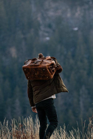 60L Weekender Duffel: Antique Brown