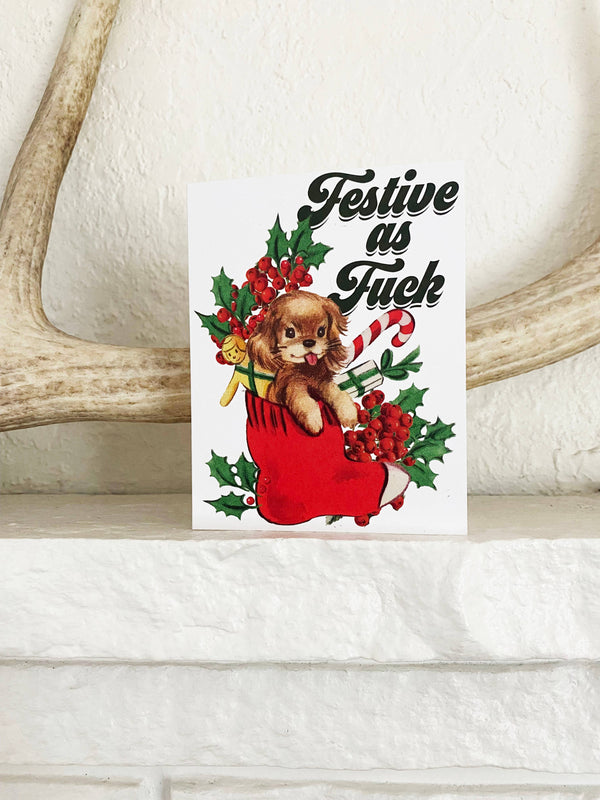 Festive as Fuck Christmas Card