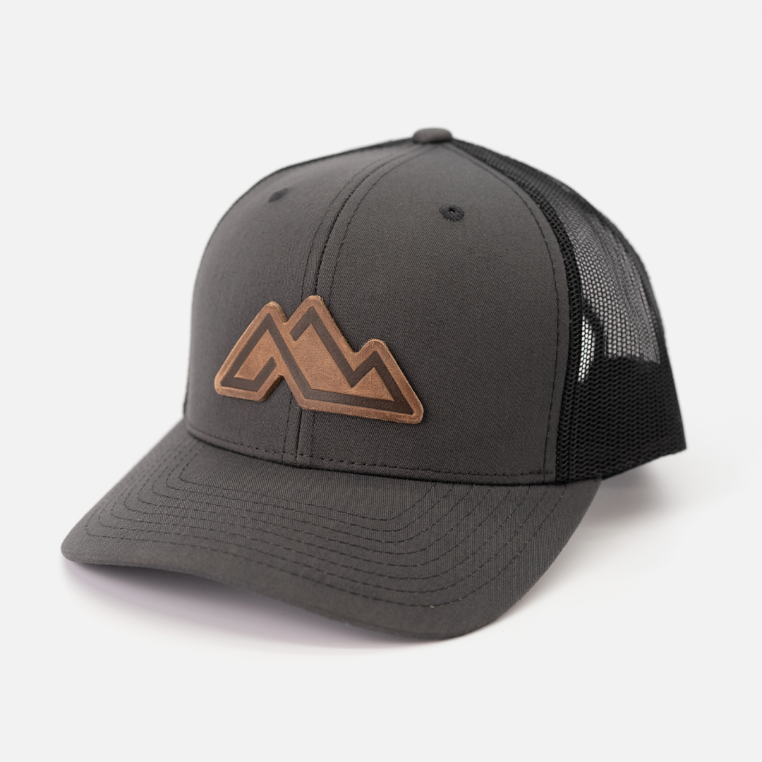 Mountain Icon Hat: Heather Gray/White