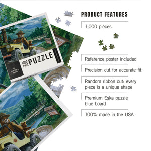 Smokey Bear Leaving in SUV Puzzle