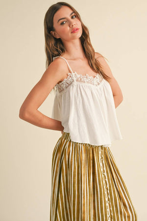 Crochet Tank Top: White