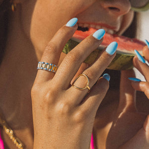 Ocean Ave Ring: Silver / 8