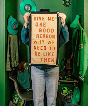 Give Me One Good Reason Why ... Camp Flag • Blink-182 x Oxford Pennant