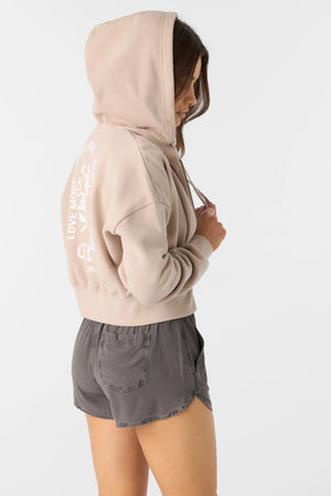 Darcie Crop Zip Fleece : Simply Taupe