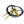 Gold Bumblebee Bolo Tie: Black