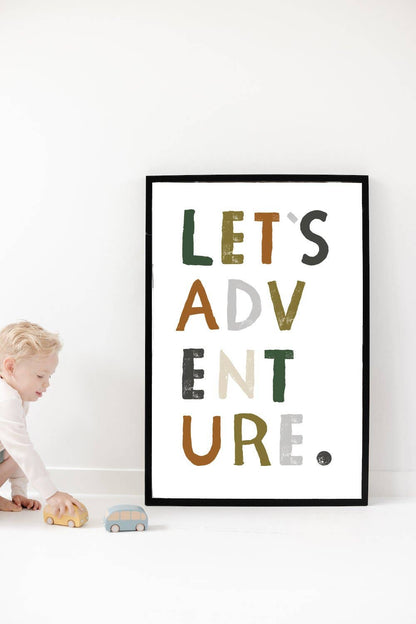 Let's Adventure Art Print - 11x14