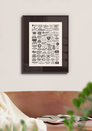 National Park Type Poster - Cream / 18x24