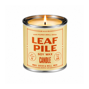 Leaf Pile Soy Candle - Fall Collection: 1/2 Pint / Cotton Wick