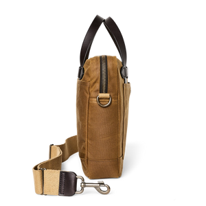 Tin Cloth Compact Briefcase - Dark Tan