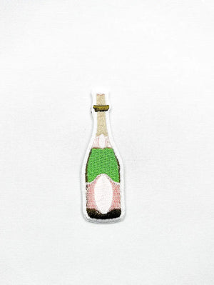 Champagne Bottle Iron-On Patch