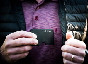 Grid Wallet - Black Aluminum Clip