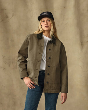 Women's Canvas Barn Coat - Marsh Olive