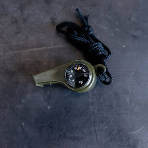 Lanyard Whistle + Thermometer/Compass