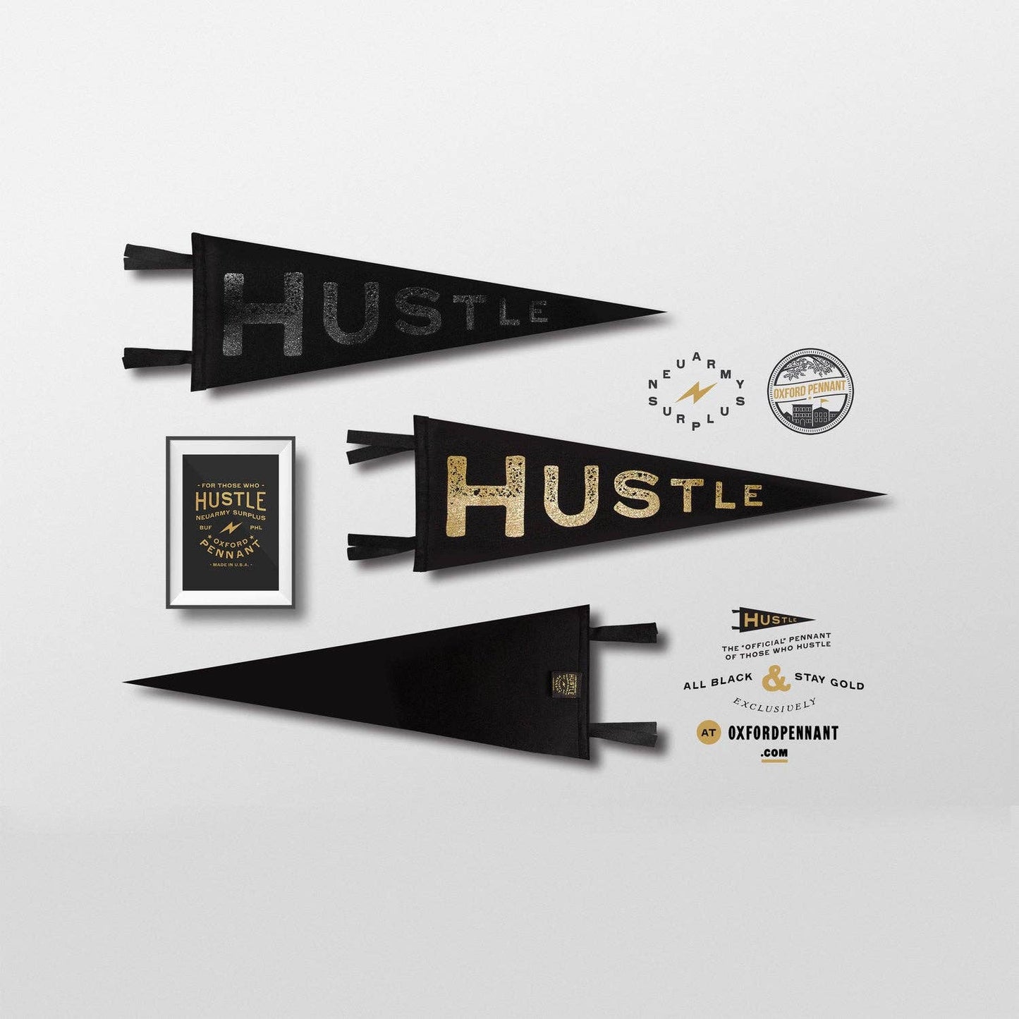 Hustle Pennant • Neuarmy x Oxford Pennant Original