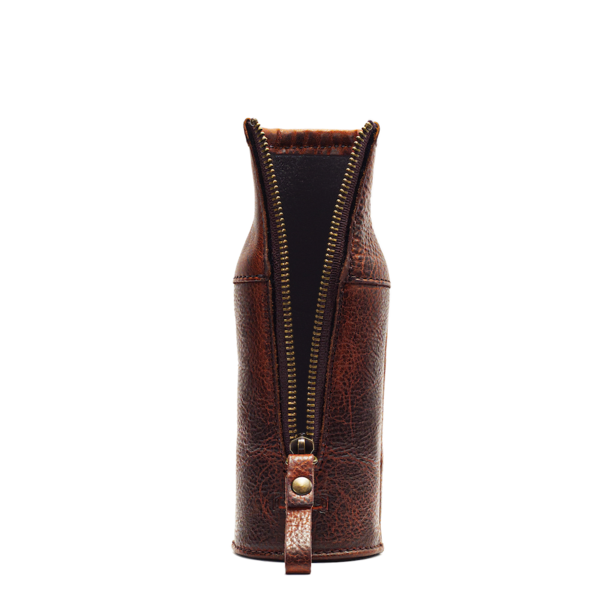 Campaign Leather Bottle Koozie: Whiskey