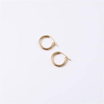 Staple Small Hoops: Gold