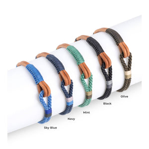 Nautical Rope Bracelet | Leather Bracelet | Gift for Men : Chocolate