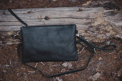 Aubree Leather Purse: Saddle