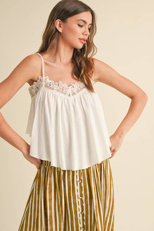 Crochet Tank Top: White