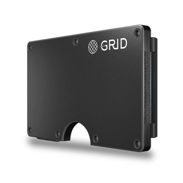Grid Wallet - Gunmetal Aluminum Clip
