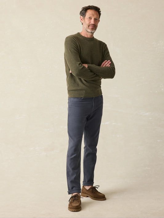 Stretch Terry 5-Pocket Pant- Navy