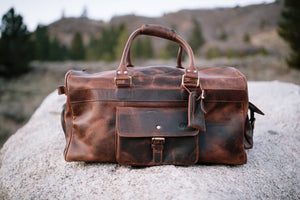 60L Weekender Duffel: Antique Brown