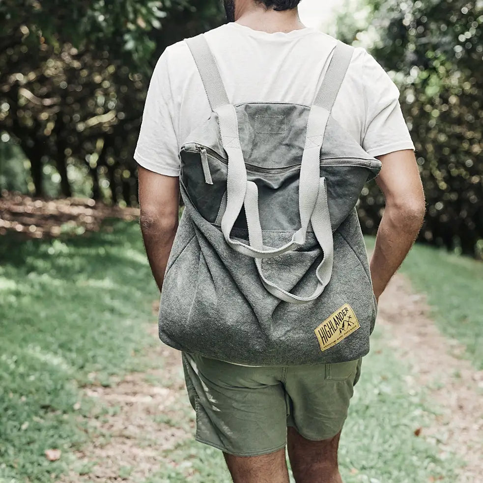 Adventure Slouch Bag -Khaki Upcycled