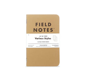 Field Notes Kraft Memo Book Ruled Paper - 3 Pack