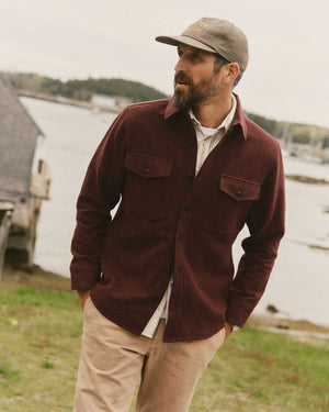Maritime Shirt Jacket - Burgundy Moleskine Twill