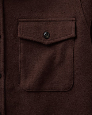 Maritime Shirt Jacket - Burgundy Moleskine Twill