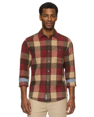Lansing Flannel Shirt : Brown/Red/Tan