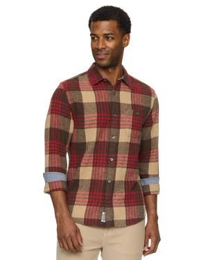 Lansing Flannel Shirt : Brown/Red/Tan