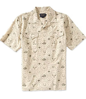 Western Aloha Shirt : Western Tan