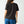 Pima Cotton Blend V-Neck Tee : Black