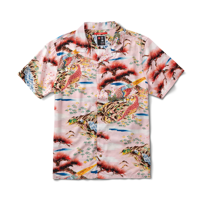 Gonzo Camp Collar Shirt - Aloha From Japan Pink Cherry Blossom