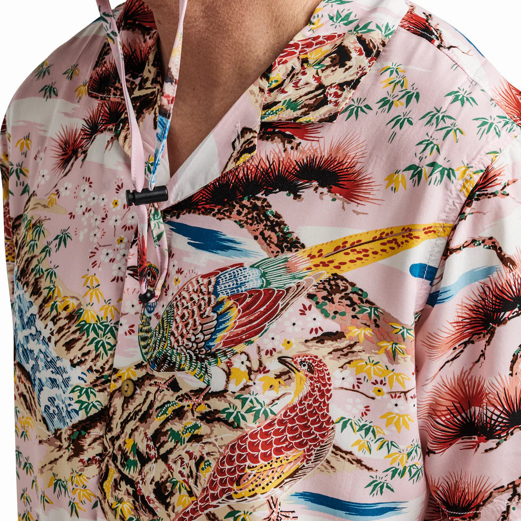 Gonzo Camp Collar Shirt - Aloha From Japan Pink Cherry Blossom