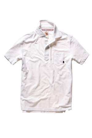 Pique Slot Polo : White