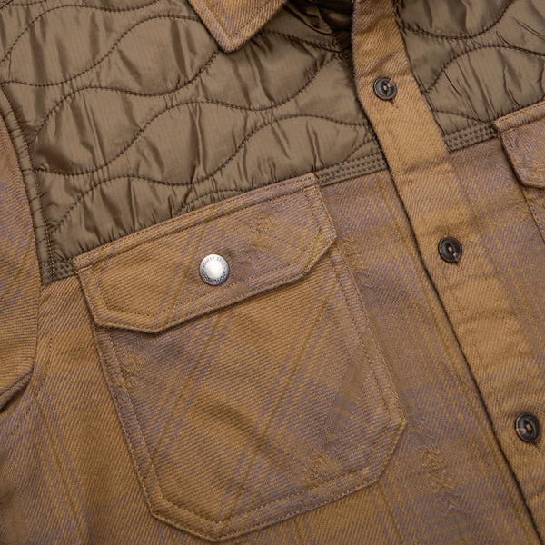 Quintana Quilted Flannel - Big Barrett Plaid : Swamp