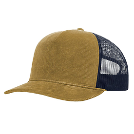 Richardson Troutdale Corduroy Trucker Cap - Amber Gold/Navy