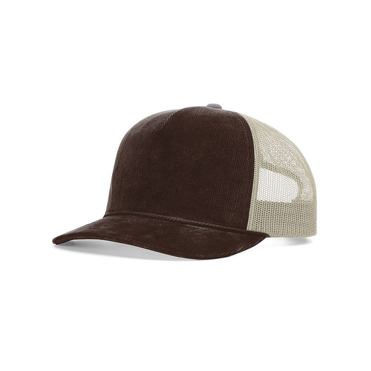 Richardson Troutdale Corduroy Trucker Cap - Brown/Sand