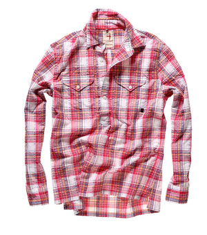 The Seersucker Popover - Red Multi Exploded Plaid