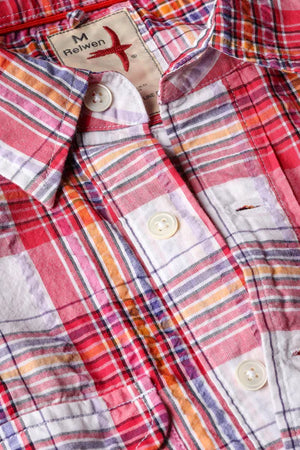 The Seersucker Popover - Red Multi Exploded Plaid