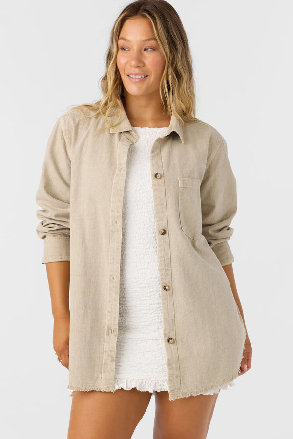 Sevie Shacket : Simply Taupe