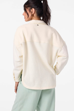 Wavelength Fleece Shacket : Winter White