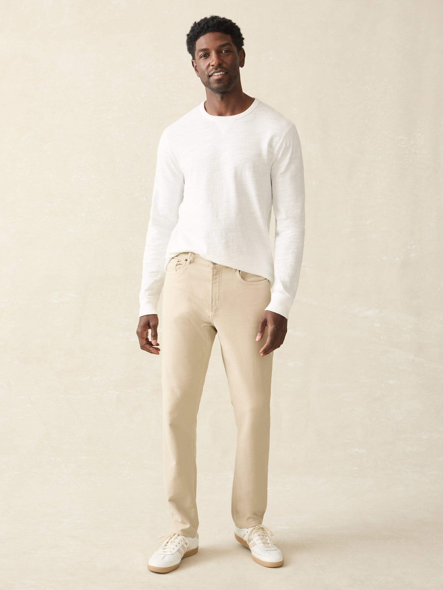 Stretch Terry 5-Pocket Pant - Stone