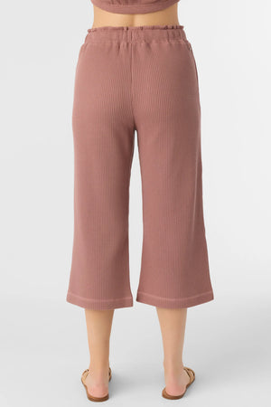Tour Waffle Knit Cropped Lounge Pants : Burlwood