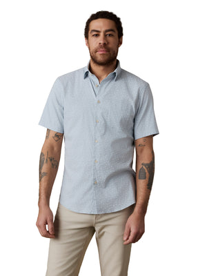 Short Sleeve Movement Monterey Shirt - Blue Palm Beach