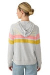 Sunwashed Slub Hoodie - Golden Sunset Stripe