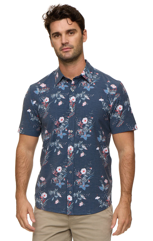 Milligan Short Sleeve Floral Print Performance Shirt
