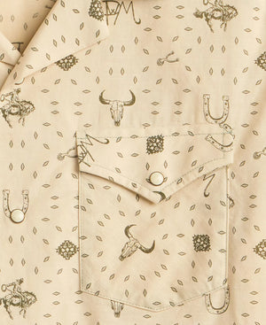 Western Aloha Shirt : Western Tan